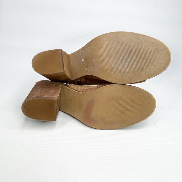 STEVE MADDEN Open Toe Chunky Heel Booties 9 - Picture 7 of 9